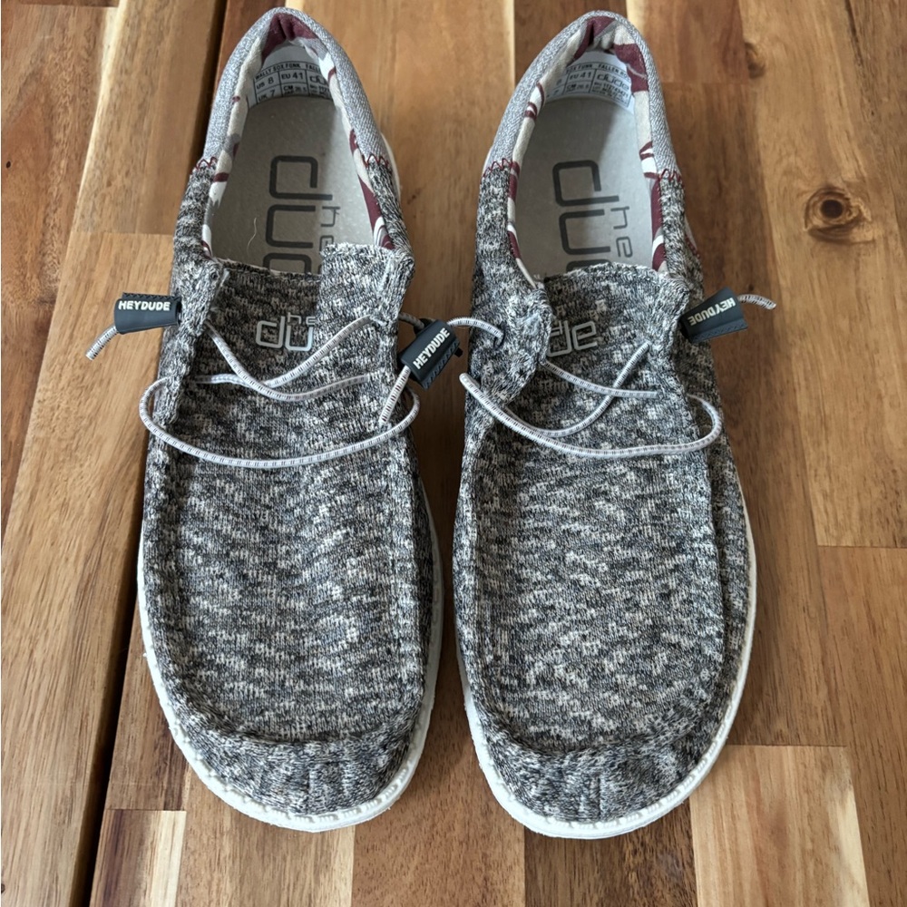 Hey Dude Gray Loafers Slip-Ons Casual Comfort
